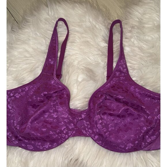 Sweet Nothings Maidenform Lace Minimizer Bra Unlined UW Animal Womens 38C 08023 - Picture 3 of 7